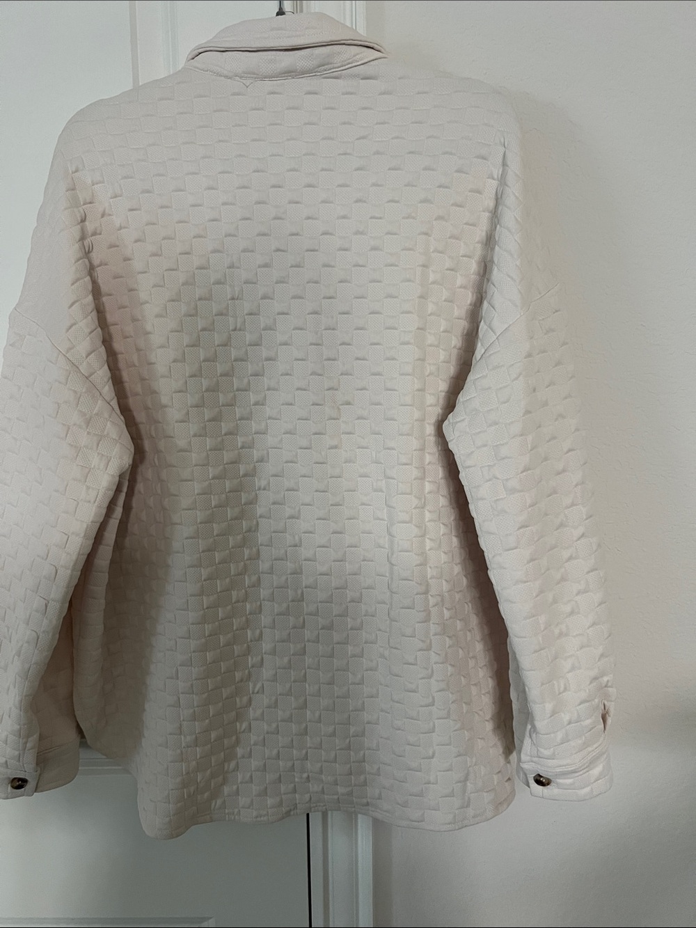 Timing Cream Quilted Button-Front Utility Jacket - Picture 6 of 7